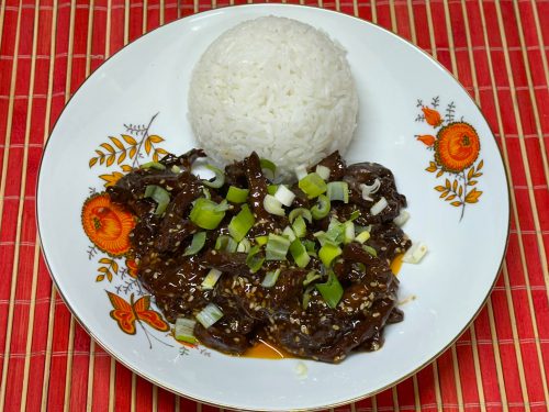 Sušené hovězí (Crispy sweet chilli beef)