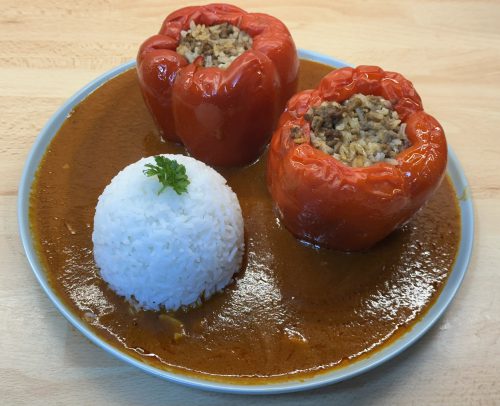 Plněné papriky po Malešovsku