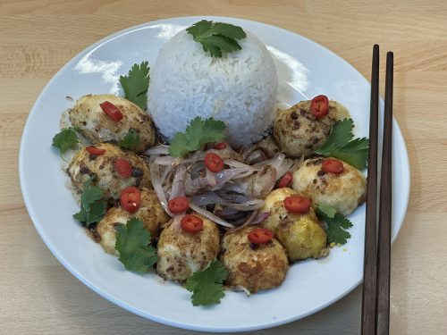 Zeťova vejce v tamarindové omáčce – Khai Luk Khoei / ไข่ลูกเขย