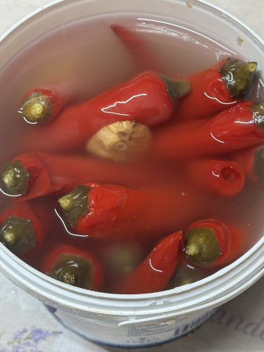 Nakládané chilli – Pàojiāo – 泡椒